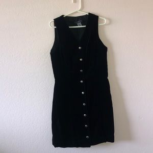 Velvet  Button Down Dress